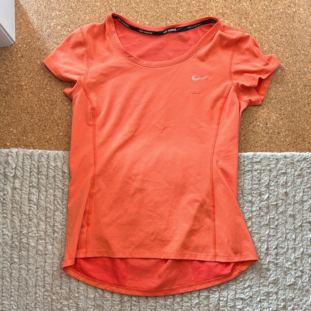 Nike Running Women's Bright Orange Short Sleeve Tee
